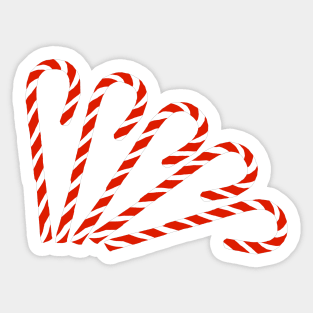 Christmas Candy Canes Right Sticker